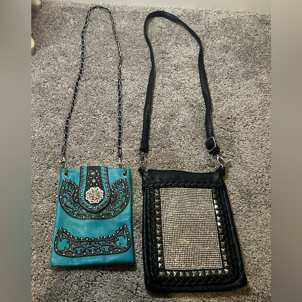2 Small western crossbody purses
